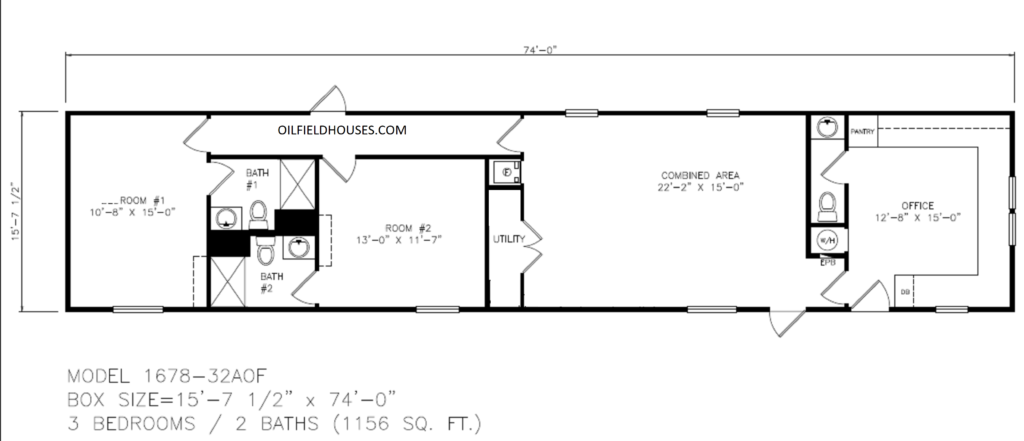 mud logger supervisor tool pusher crew quarters OILFIELDHOUSES.COM FLOOR PLANS FOR WORKFORCE HOUSING