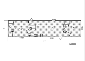 14x60 2 Bed 2 Bath Unit floor plans