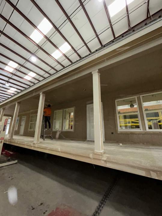 Duplex Solutions Used Oilfield Housing with Porch floor plan