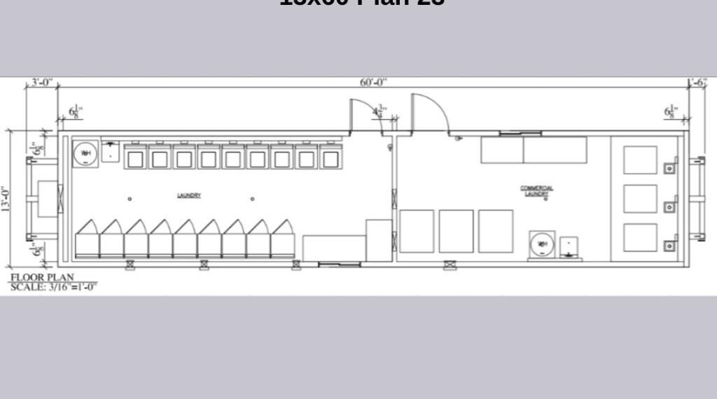 Laundry Commercial Coin Op 13x60
