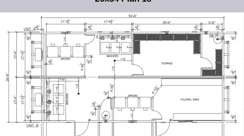 Laundry commercial unit, 26 x54