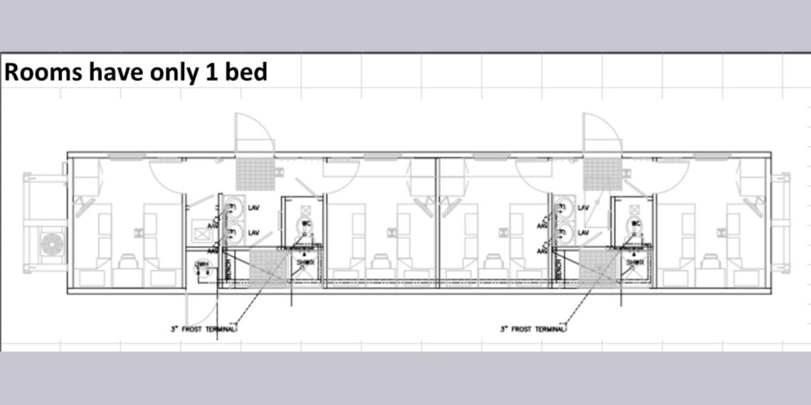 OilfieldMan Camp Housing 12 56 Unit - 4 Bed 2 Bath Shared Living Kitchen - Fully Furnished