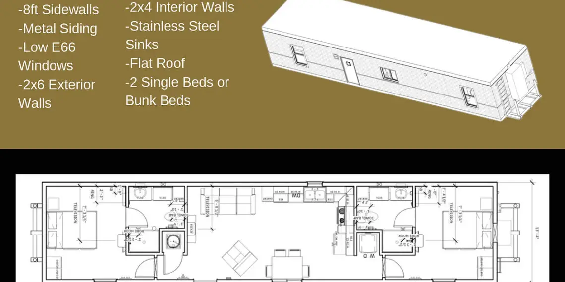 2 TAC- Shelter -14x60 2 Bedroom, 2 Bathroom, and Full Kitchen w Living Room - Sleeps 2-4